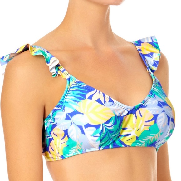 Junior's Ruffle Bralette Bikini Swim Top - Picture 3 of 6
